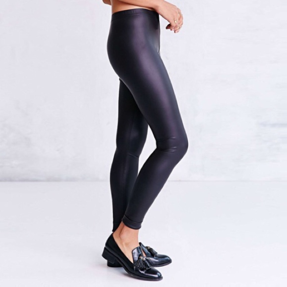 BDG cuffed faux leather legging